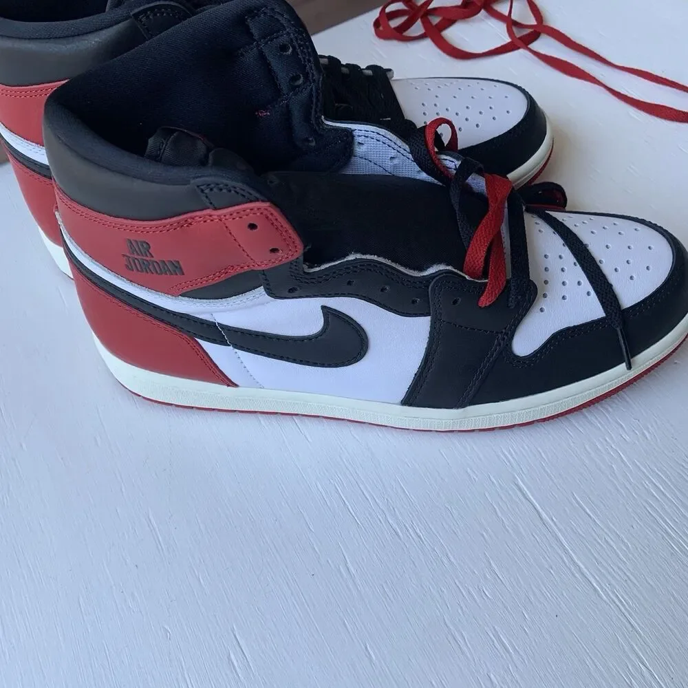 Air Jordan 1 Retro OG High Black Toe Reimagined - Size 10.5 NEW W Box